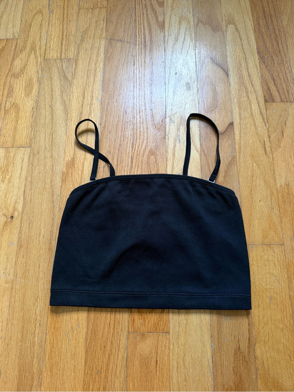 Abercrombie & Fitch Black Ribbed Crop Top